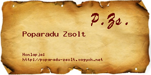 Poparadu Zsolt névjegykártya